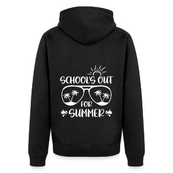Schools Out For Summer Sunglass Last Day of School - Unisex Premium Organic Zip Hoodie - black - Back - Nico (187cm)