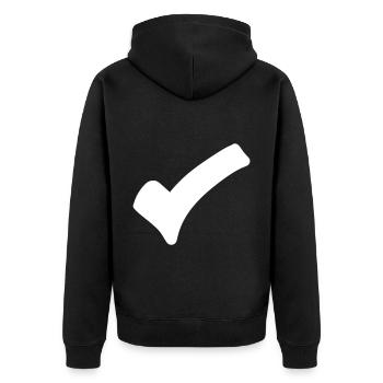 Hook Emoji Sketch Dessin - Veste à capuche bio Premium Unisexe - noir - Dos - Nico (187cm)