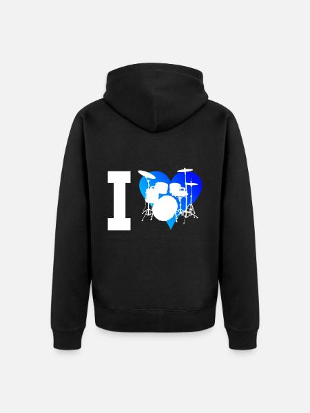 Percussionist Drum Kit Drummer - Unisex Premium Organic Zip Hoodie - black