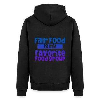 Fair Food Is My Favorite Food Group 4 - Unisex Premium Bio Zip Hoodie - Schwarz - Hinten - Nico (187cm)