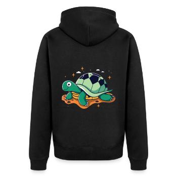 Tortue : Lenteur majestueuse - Veste à capuche bio Premium Unisexe - noir - Dos - Nico (187cm)