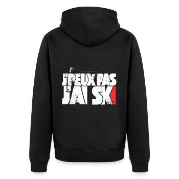 J'peux pas j'ai Ski - Veste à capuche bio Premium Unisexe - noir - Dos - Nico (187cm)