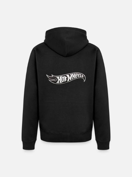 Hot Wheels Logo In Zwart En Wit - Uniseks Premium bio ziphoodie - zwart