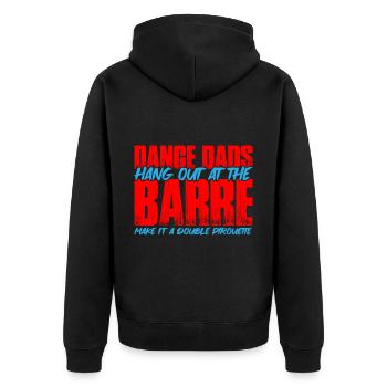 Danse Papas TraîneNt à La Barre 3 - Veste à capuche bio Premium Unisexe - noir - Dos - Nico (187cm)