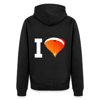 Paragliding Men's Paragliding Paragliding Paragliding - Unisex Premium Organic Zip Hoodie - black - Back - Nico (187cm)