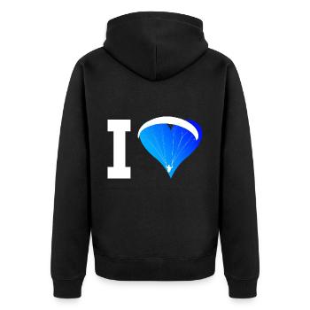 Paragliders Men Paragliding Paragliders - Unisex Premium Organic Zip Hoodie - black - Back - Nico (187cm)
