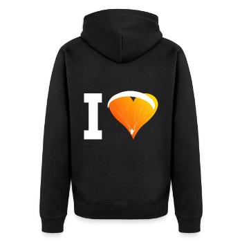 Women's Paragliding Paragliding Paragliding - Unisex Premium Organic Zip Hoodie - black - Back - Nico (187cm)