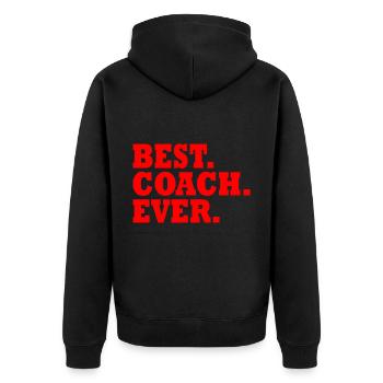 Best coach ever - Veste à capuche bio Premium Unisexe - noir - Dos - Nico (187cm)