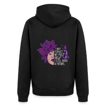 J’oublierai peut-être mon passé | Sensibilisation à la maladie d’Alzheimer - Veste à capuche bio Premium Unisexe - noir - Dos - Nico (187cm)