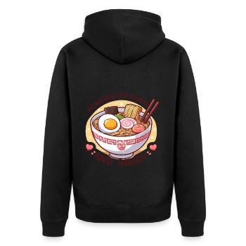 Propulsé par l’anime et les ramen - Veste à capuche bio Premium Unisexe - noir - Dos - Nico (187cm)