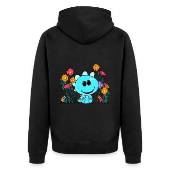 Dragon Dragon Enfant Enfants Bébé Bambins Fleur - Veste à capuche bio Premium Unisexe - noir - Dos - Nico (187cm)