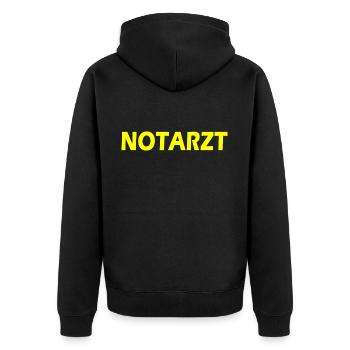 Emergency physician - Unisex Premium Organic Zip Hoodie - black - Back - Nico (187cm)
