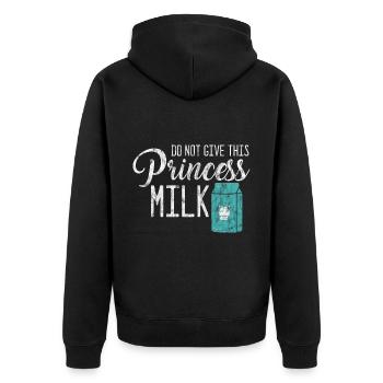 Ne donnez pas à cette princesse du lait 4 - Veste à capuche bio Premium Unisexe - noir - Dos - Nico (187cm)