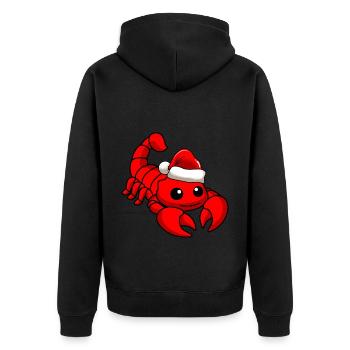 Noël comique du Scorpion - Veste à capuche bio Premium Unisexe - noir - Dos - Nico (187cm)