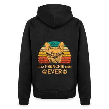 Meilleure Frenchie Mom Ever Français Bulldog Mama - Veste à capuche bio Premium Unisexe - noir - Dos - Nico (187cm)