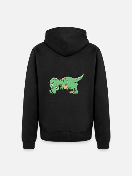 T-Rex Hates Push-ups Push-ups Funny Humor - Unisex Premium Organic Zip Hoodie - black