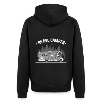 Camping-car | Campings | Caravane | Camping - Veste à capuche bio Premium Unisexe - noir - Dos - Nico (187cm)
