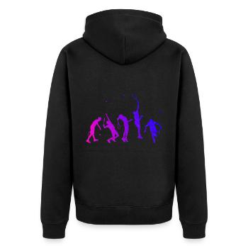 Tennis spielen Herren Tennisspielen Tennisspieler - Unisex Premium Bio Zip Hoodie - Schwarz - Hinten - Nico (187cm)