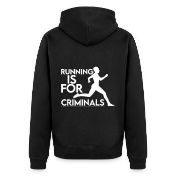 La course à pied est pour les criminels 4 - Veste à capuche bio Premium Unisexe - noir - Dos - Nico (187cm)