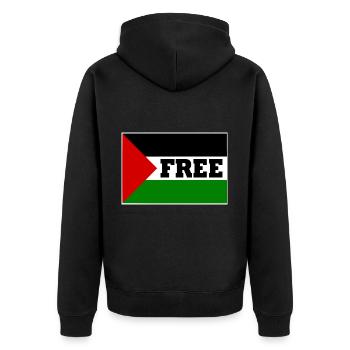 Free palestine - Veste à capuche bio Premium Unisexe - noir - Dos - Nico (187cm)