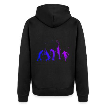 Damen Tennis spielen Herren Tennisspielen Tennissp - Unisex Premium Bio Zip Hoodie - Schwarz - Hinten - Nico (187cm)