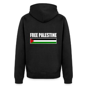 Free palestine - Veste à capuche bio Premium Unisexe - noir - Dos - Nico (187cm)