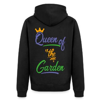 Garten - Unisex Premium Bio Zip Hoodie - Schwarz - Hinten - Nico (187cm)