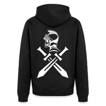 Chevalier fantôme blanc - Veste à capuche bio Premium Unisexe - noir - Dos - Nico (187cm)