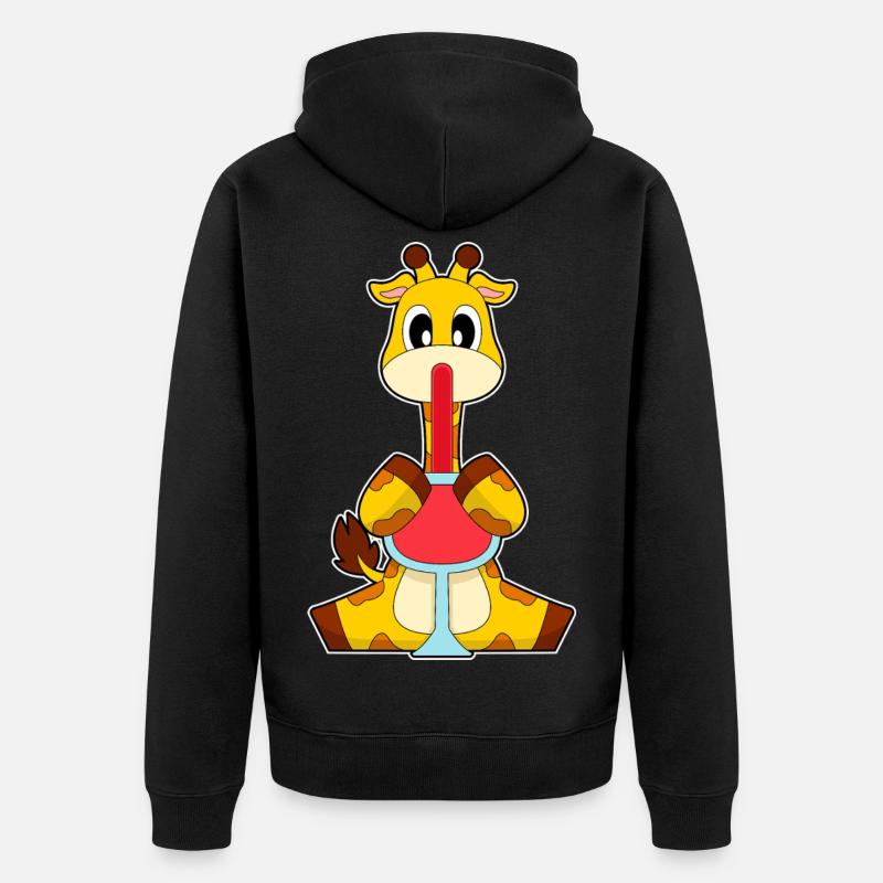 Vin rouge Girafe - Veste à capuche bio Premium Unisexe - noir