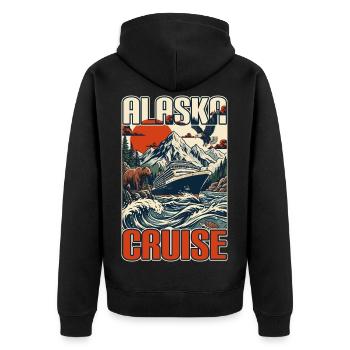 Croisière en Alaska Créer des souvenirs ensemble en famille - Veste à capuche bio Premium Unisexe - noir - Dos - Nico (187cm)