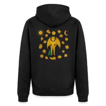 Petit Démon Vampire Édition d’Été Soleil et Lune - Veste à capuche bio Premium Unisexe - noir - Dos - Nico (187cm)