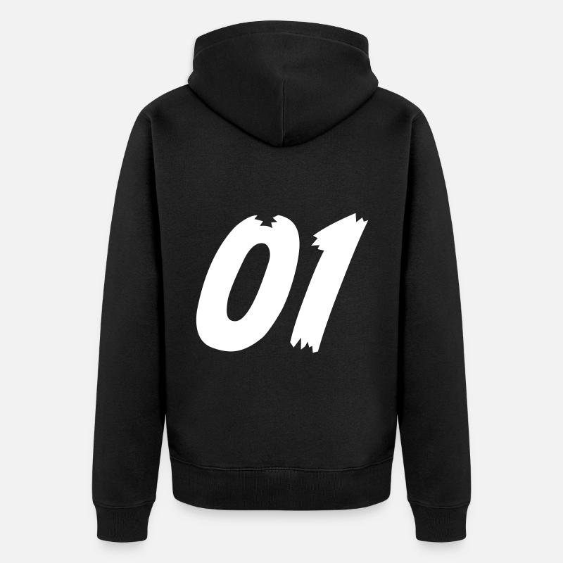 01 - Équipe - Veste à capuche bio Premium Unisexe - noir
