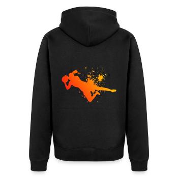 Footballeur masculin Football féminin Gardien de but Football - Veste à capuche bio Premium Unisexe - noir - Dos - Nico (187cm)