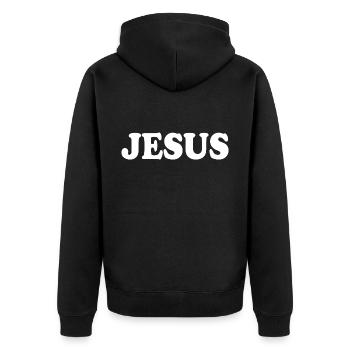 Jesus - Veste à capuche bio Premium Unisexe - noir - Dos - Nico (187cm)