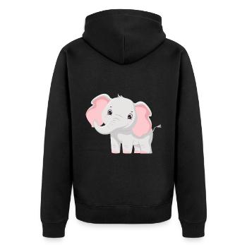 Elephant Family Mother Baby T-Shirt - Veste à capuche bio Premium Unisexe - noir - Dos - Nico (187cm)