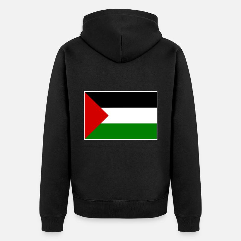Free palestine - Veste à capuche bio Premium Unisexe - noir