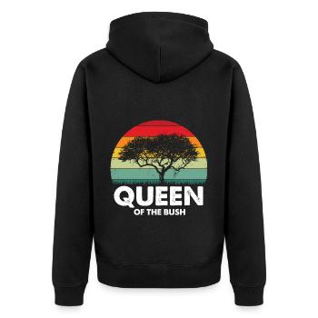 Safari Familienurlaub Design für Afrika Savanne - Unisex Premium Bio Zip Hoodie - Schwarz - Hinten - Nico (187cm)