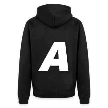 A - Veste à capuche bio Premium Unisexe - noir - Dos - Nico (187cm)