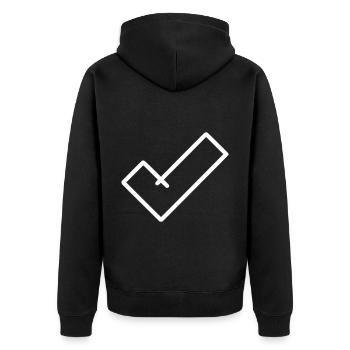 Hook Emoji Sketch Dessin - Veste à capuche bio Premium Unisexe - noir - Dos - Nico (187cm)