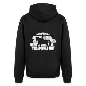 Dressage Cavalier de dressage Cheval d’équitation - Veste à capuche bio Premium Unisexe - noir - Dos - Nico (187cm)