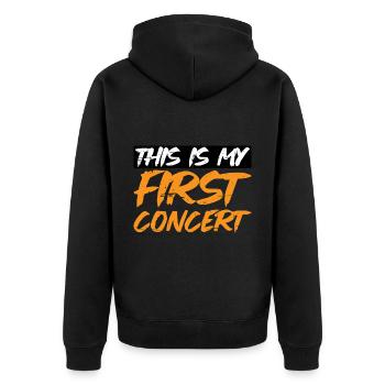 This Is My First Concert 37 - Unisex Premium Organic Zip Hoodie - black - Back - Nico (187cm)