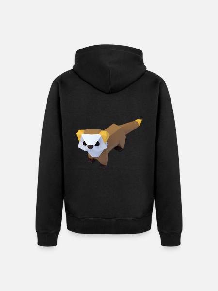 Polygon ferrets - Unisex Premium Organic Zip Hoodie - black