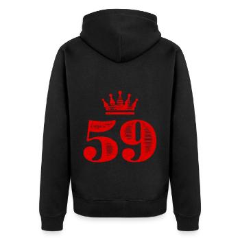 59 Couronne numérique - Veste à capuche bio Premium Unisexe - noir - Dos - Nico (187cm)