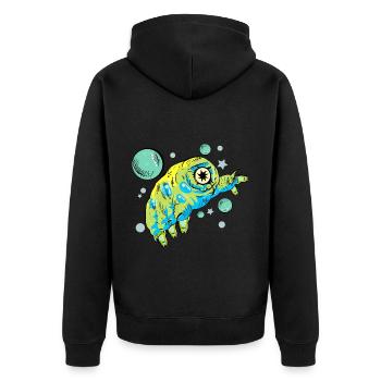 Tardigrade - Unisex Premium Organic Zip Hoodie - black - Back - Nico (187cm)