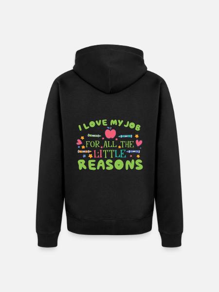 Professeur Montessori - Veste à capuche bio Premium Unisexe - noir