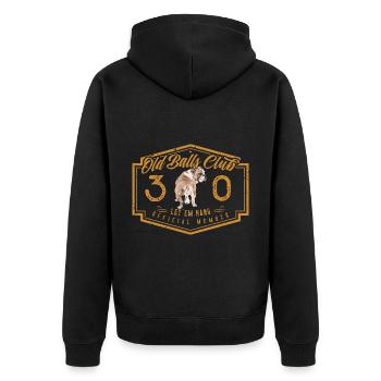 30 Years of The Old Balls Club 30th Birthday Member - Unisex Premium Organic Zip Hoodie - black - Back - Nico (187cm)
