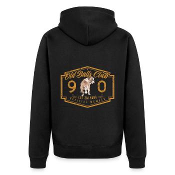 90 ans du Old Balls Club Membre du 90e anniversaire - Veste à capuche bio Premium Unisexe - noir - Dos - Nico (187cm)