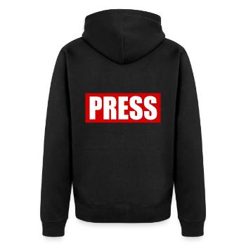 Press - Veste à capuche bio Premium Unisexe - noir - Dos - Nico (187cm)