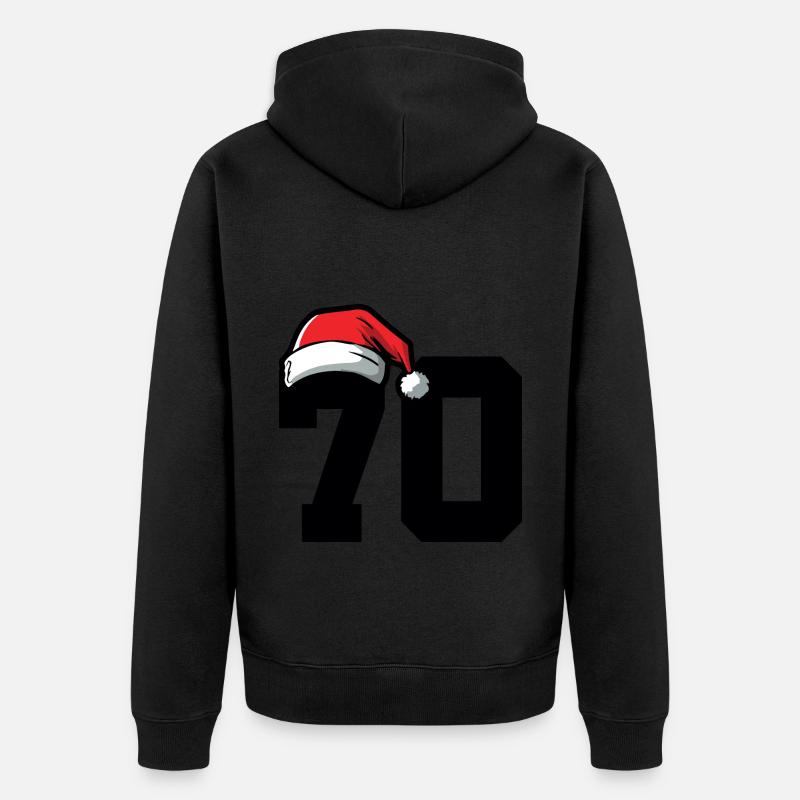 70 Numéro Noël - Veste à capuche bio Premium Unisexe - noir