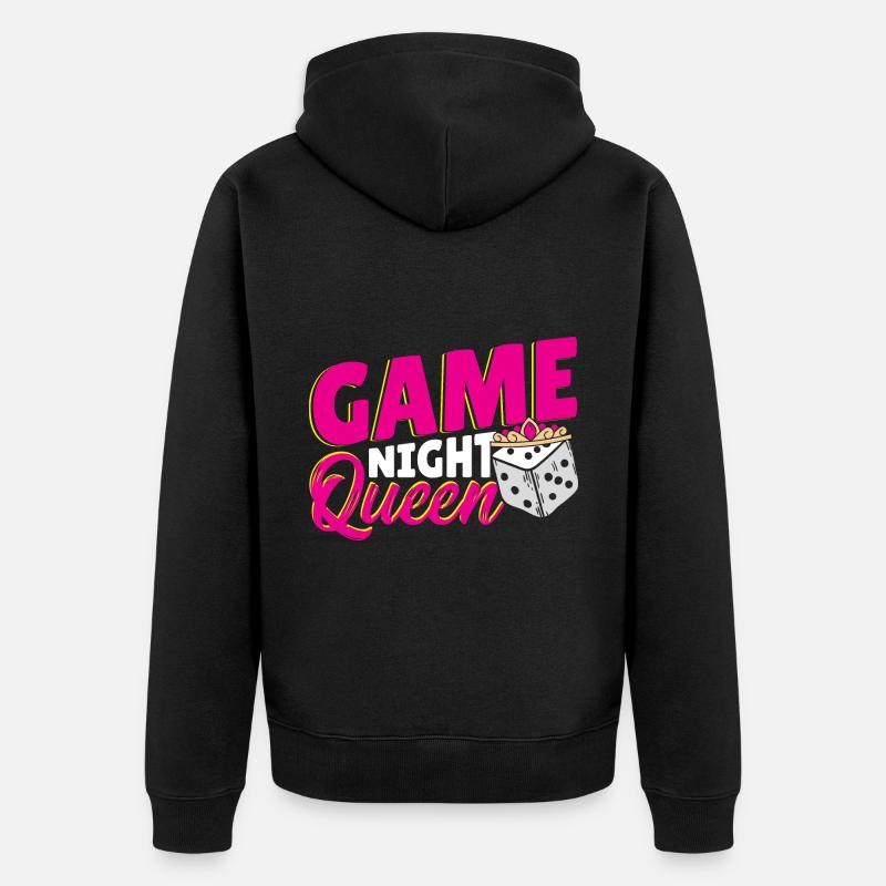 Brettspiele Spielbrett Geschenk - Unisex Premium Bio Zip Hoodie - Schwarz